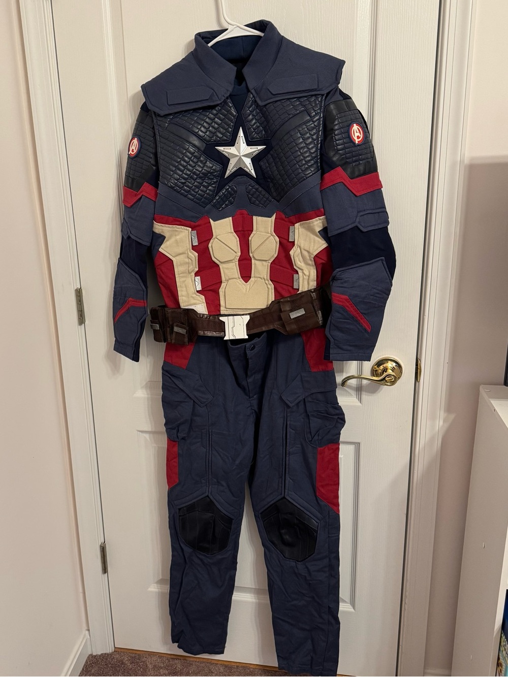 High Quality Captain America Avengers Endgame Breastplate Jumpsuit Cosplay Mens